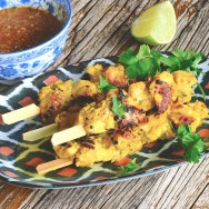 Satay Ayam - Chicken Skewers with Peanut Sauce 