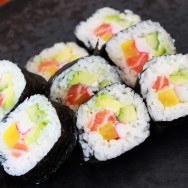 Sushi with salmon & Avocado
