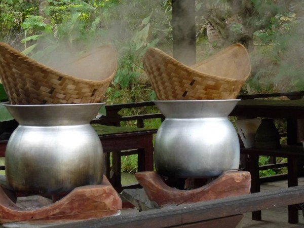 Pot Sticky Rice Cooker Steamer Bamboo Baskets Aluminium Family Cookware  Decor 
