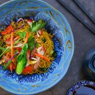 Fried Egg Noodles with Asian Green